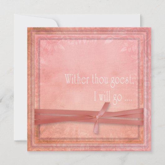 Religieuze bruiloft Whither Thou Goest Kaart (Voorkant)