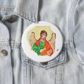 Religieuze Buttonnen: Aartsengel Rafaël Ronde Button 4,0 Cm (In situ)