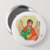 Religieuze Buttonnen: Aartsengel Rafaël Ronde Button 4,0 Cm (Voorkant /achterkant)
