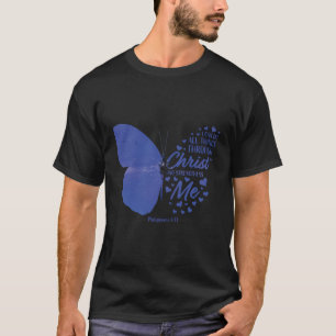Religieuze cadeaus Vrouwen Haar vlinder Christelij T-shirt