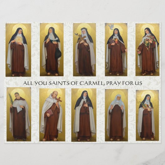 Religieuze Carmelite Nuns priesters Prayer Katholi Flyer (Voorkant)