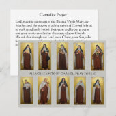 Religieuze Carmelite Saints schilderijen nun Pries Briefkaart (Voorkant / Achterkant)