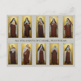 Religieuze Carmelite Saints schilderijen nun Pries Briefkaart