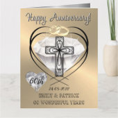 Religieuze Christelijke 60ste Jubileum voor bruilo Kaart (Voorkant)