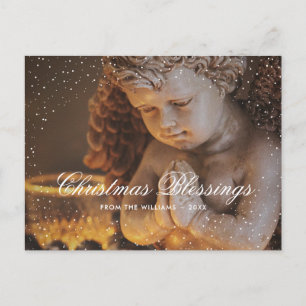  Religieuze Christelijke Angel Sneeuwkerst Feestdagenkaart