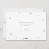 Religieuze Christelijke Angel Snowflake kerst Feestdagenkaart (Achterkant)