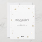 Religieuze Christelijke Angel Snowflakes kerst Feestdagenkaart (Achterkant)