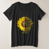 Religieuze Christelijke Bijbelsscriptie Grote Maat T-shirt (Design voorkant)