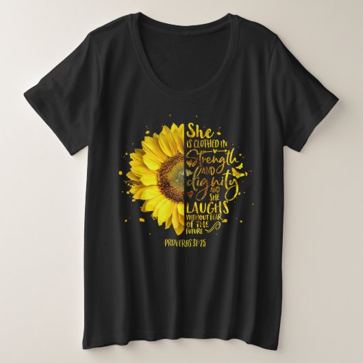 Religieuze Christelijke Bijbelsscriptie Grote Maat T-shirt