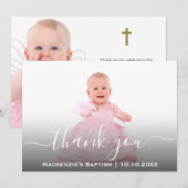 Religieuze Christelijke Communie Christening Bapti Bedankkaart (Voorkant / Achterkant)