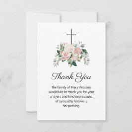 Religieuze Christelijke flora begrafenis bedankt