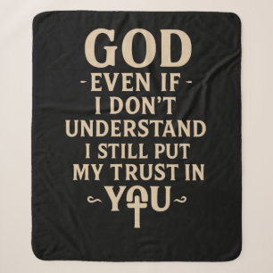 Religieuze christelijke geloof quote sherpa deken