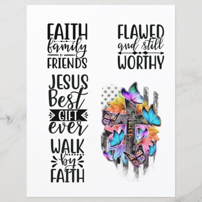 Religieuze Christelijke Jezus citeert Bijbelse Ver (Voorkant)