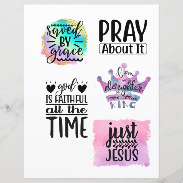 Religieuze Christelijke Jezus citeert Bijbelse Ver (Voorkant)