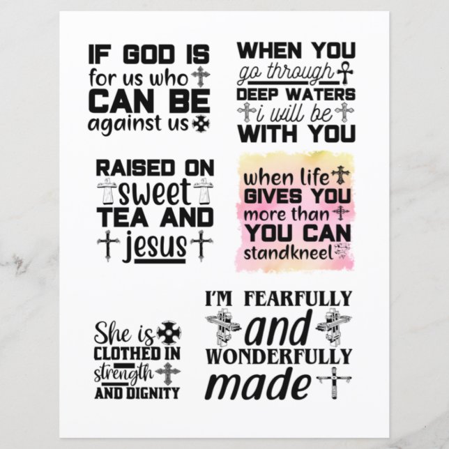 Religieuze Christelijke Jezus citeert Bijbelse Ver (Voorkant)