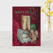 Religieuze Christelijke Kerst Kaart Jesus & Angel (Gele Bloem)