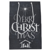 Religieuze Christelijke kerstkerkbord Medium Cadeauzakje (Voorkant)