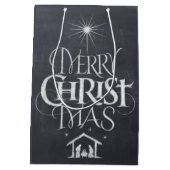 Religieuze Christelijke kerstkerkbord Medium Cadeauzakje (Achterkant)