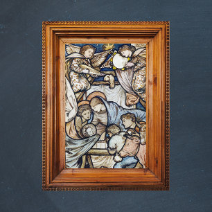 Religieuze Christelijke Kerstmiskerststal Burne-Jo Poster