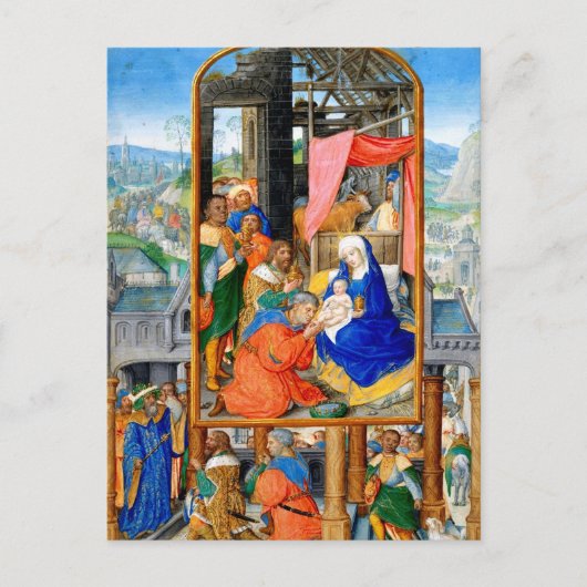 Religieuze Christelijke Kerstmiskerststal Drie Kon Feestdagenkaart (Voorkant)