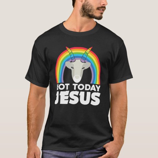 Religieuze Christelijke niet vandaag Jezus geit re T-shirt (Voorkant)