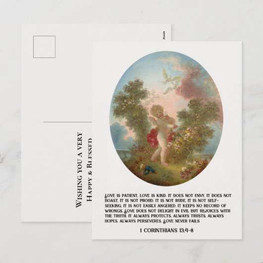  Religieuze Christelijke St. Valentijnsdag Feestdagenkaart (Voorkant / Achterkant)