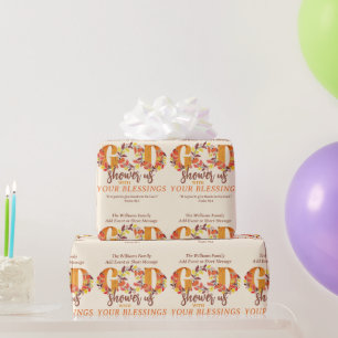 Religieuze christelijke thanksgiving geloof bijbel cadeaupapier