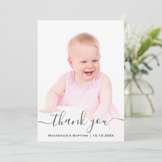 Religieuze Christening Baptisme Communauteit Chris Bedankkaart (Staand voorkant)