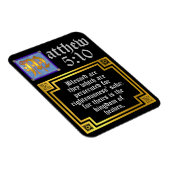 Religieuze citaat Matthew 5 Gold Illumined Letter Magneet (Rechterzijde)