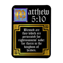 Religieuze citaat Matthew 5 Gold Illumined Letter Magneet