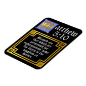 Religieuze citaat Matthew 5 Gold Illumined Letter Magneet (Linkerzijde)