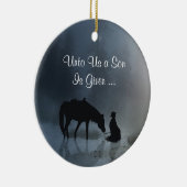 Religieuze Cowboy Church Western Ornament (Rechts)