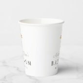 Religieuze cross-age Green Script Boy Baptisme Papieren Bekers (Links)