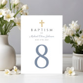 Religieuze Cross Blue Boy Baptisme Kaart
