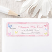 Religieuze Cross Butterfly retour adreslabels Etiket (Insitu)