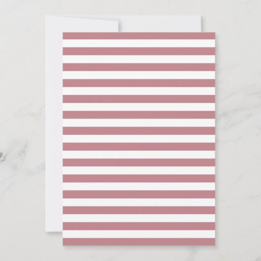 Religieuze Cross Dusty Roze Stripes Girl Baptisme Kaart (Achterkant)