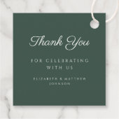 Religieuze Cross Green Botanische Baptisme Bedankjes Labels (Achterkant)