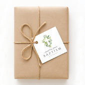 Religieuze Cross Green Botanische Baptisme Bedankjes Labels