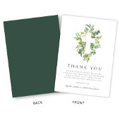 Religieuze Cross Green Botanische Baptisme Bedankkaart