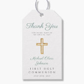 Religieuze Cross Green Boy First Community Cadeaulabel