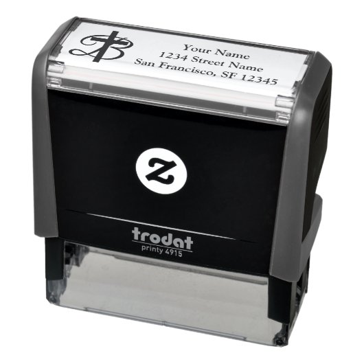 Religieuze cross self-inking retour adres stempels (Product)