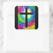 Religieuze Cross Tie Dye Achtergrond Stickers (Tas)