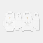 Religieuze crosspagina Groene Script Baptisme Bedankdoosjes (Uitgevouwen)