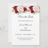 Religieuze Crucifix voor weduwen en roze rozen Save The Date (Achterkant)