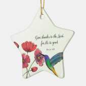 Religieuze denking van jullie bloemen met Hummingb Keramisch Ornament (Links)
