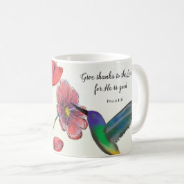 Religieuze denking van jullie bloemen met Hummingb Koffiemok