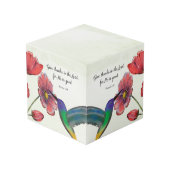 Religieuze denking van jullie bloemen met Hummingb Kubus (Voorkant hoekig)