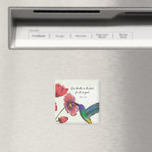 Religieuze denking van jullie bloemen met Hummingb Magneet (Insitu (Vaatwasser))