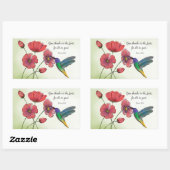 Religieuze denking van jullie bloemen met Hummingb Rechthoekige Sticker (Vel)
