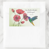 Religieuze denking van jullie bloemen met Hummingb Rechthoekige Sticker (Tas)